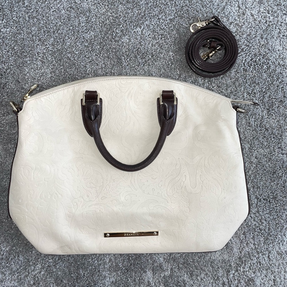 Brahmin Duxbury Satchel (Crème) L
